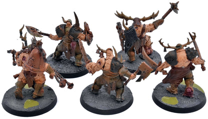 CHAOS DAEMONS 40K 5 Putrid Blightkings #2 WELL PAINTED Warhammer 40K 4021