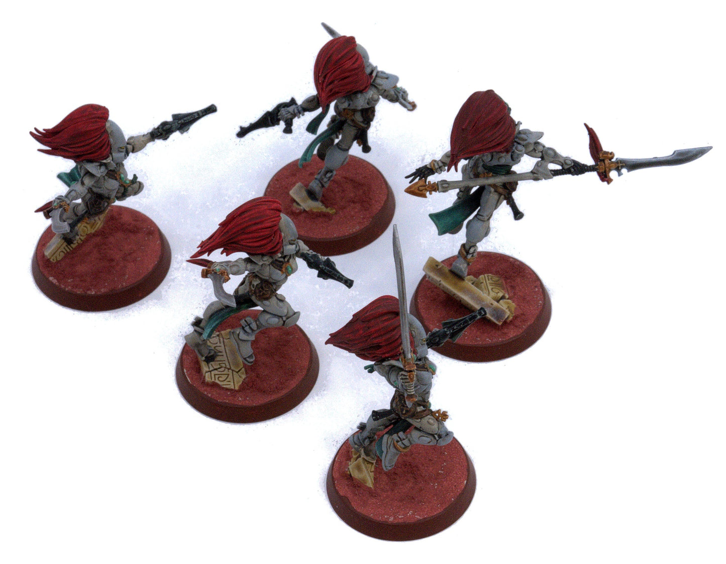 AELDARI 5 Howling Banshees #1 WELL PAINTED Warhammer 40K 0310