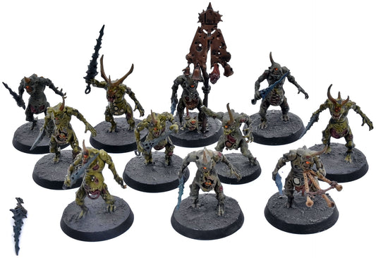 MAGGOTKIN OF NURGLE 11 Plaguebearers #2 4069 WELL PAINTED