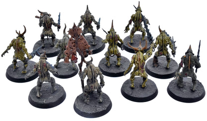 MAGGOTKIN OF NURGLE 11 Plaguebearers #2 4069 WELL PAINTED