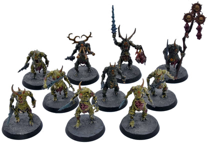 MAGGOTKIN OF NURGLE 10 Plaguebearers #1 4090 WELL PAINTED