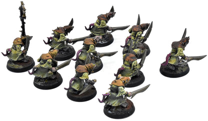 SKAVEN 10 Plague Monks #3 WELL PAINTED Warhammer Sigmar 9333