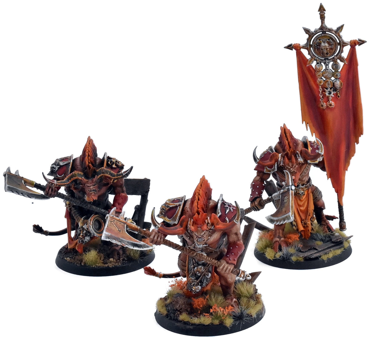 SLAVES TO DARKNESS 3 Ogroid Theridons #2 WELL PAINTED Sigmar 3168