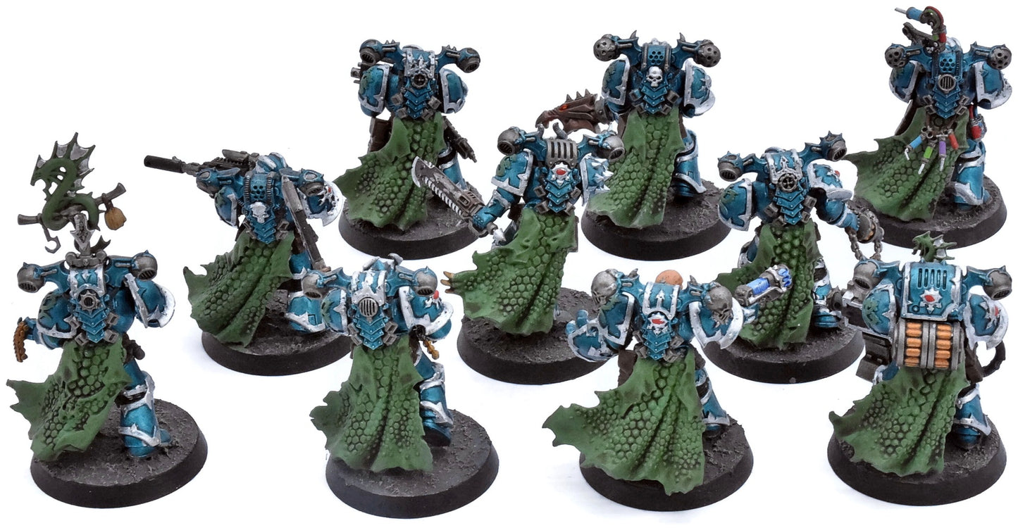 CHAOS SPACE MARINES 10 Chaos Legionnaries #1 alpha legion WELL PAINTED 4250
