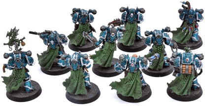 CHAOS SPACE MARINES 10 Chaos Legionnaries #1 alpha legion WELL PAINTED 4250