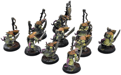SKAVEN 10 Plague Monks #1 WELL PAINTED Warhammer Sigmar 9456