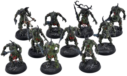 MAGGOTKIN OF NURGLE 10 Plaguebearers Of Nurgle #2 Warhammer Sigmar 9500