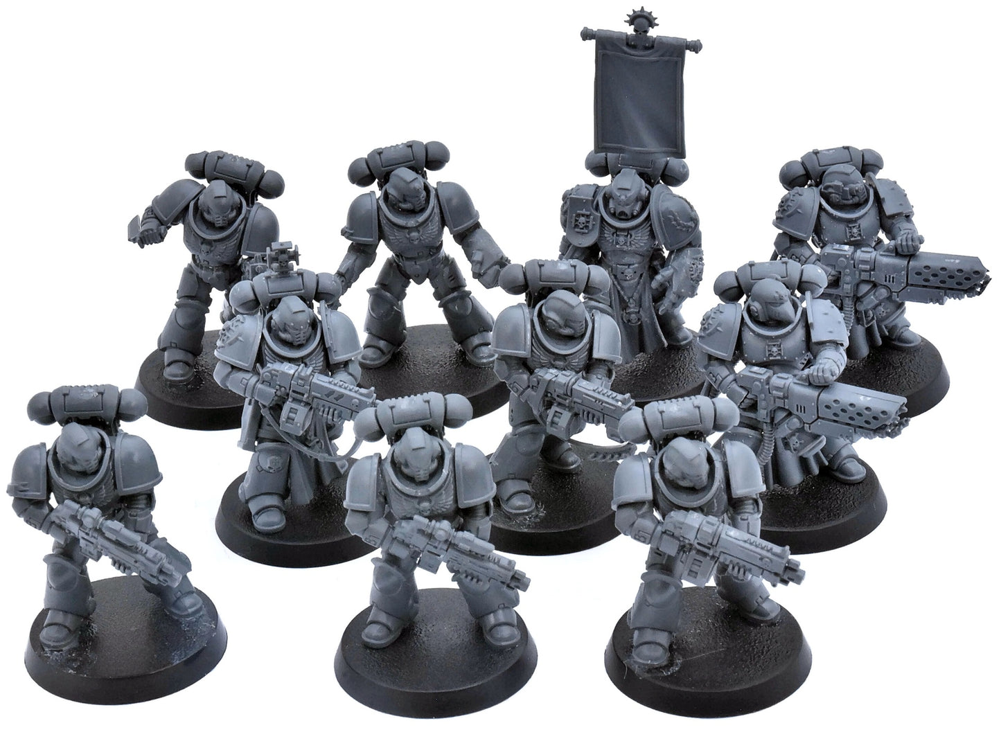 SPACE MARINES 10 Intercessors #2 CONVERTED Mixed 40K 4380