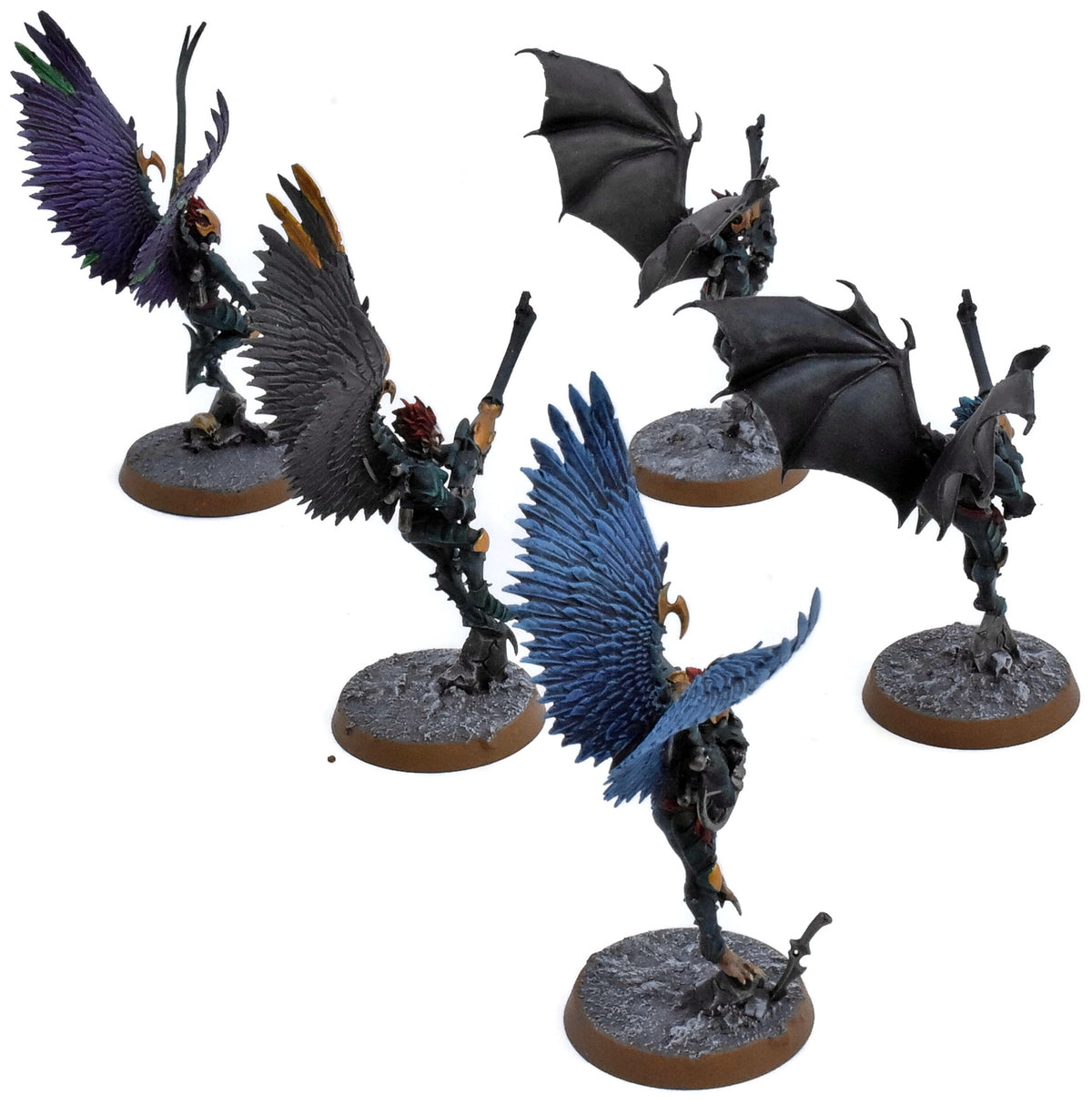DRUKHARI 5 Scourges With Heavy Weapons #3 WELL PAINTED Warhammer 40K 3649