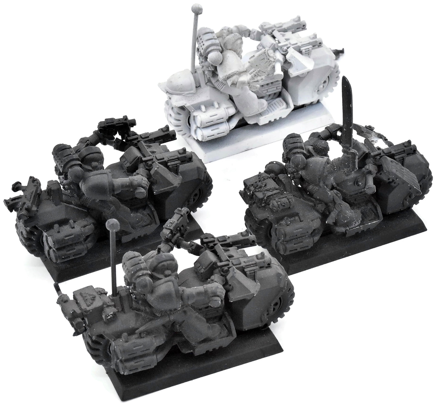 SPACE MARINES 4 Bikers #2 METAL PARTS Warhammer 40K 0018