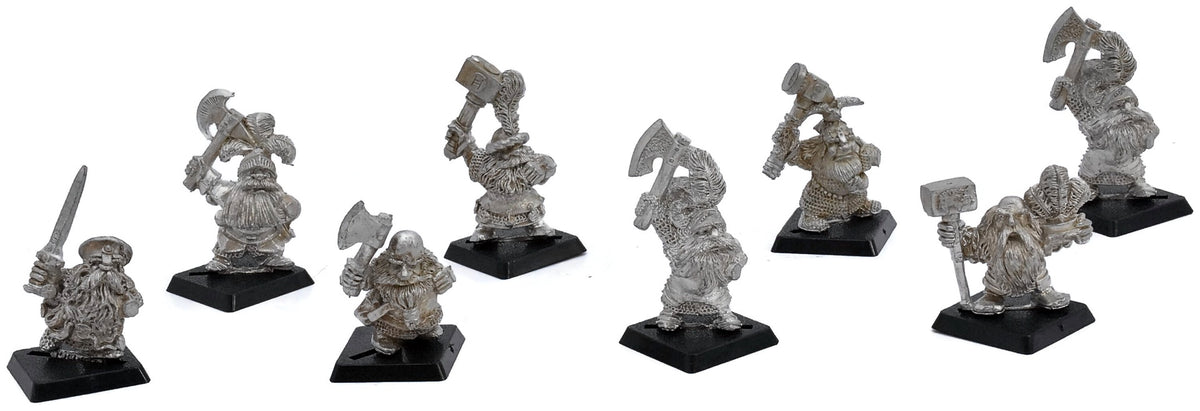 DWARFS 8 Marauder Dwarf Lot #1 METAL OLD WORLD Clansmen ironbreakers 3731