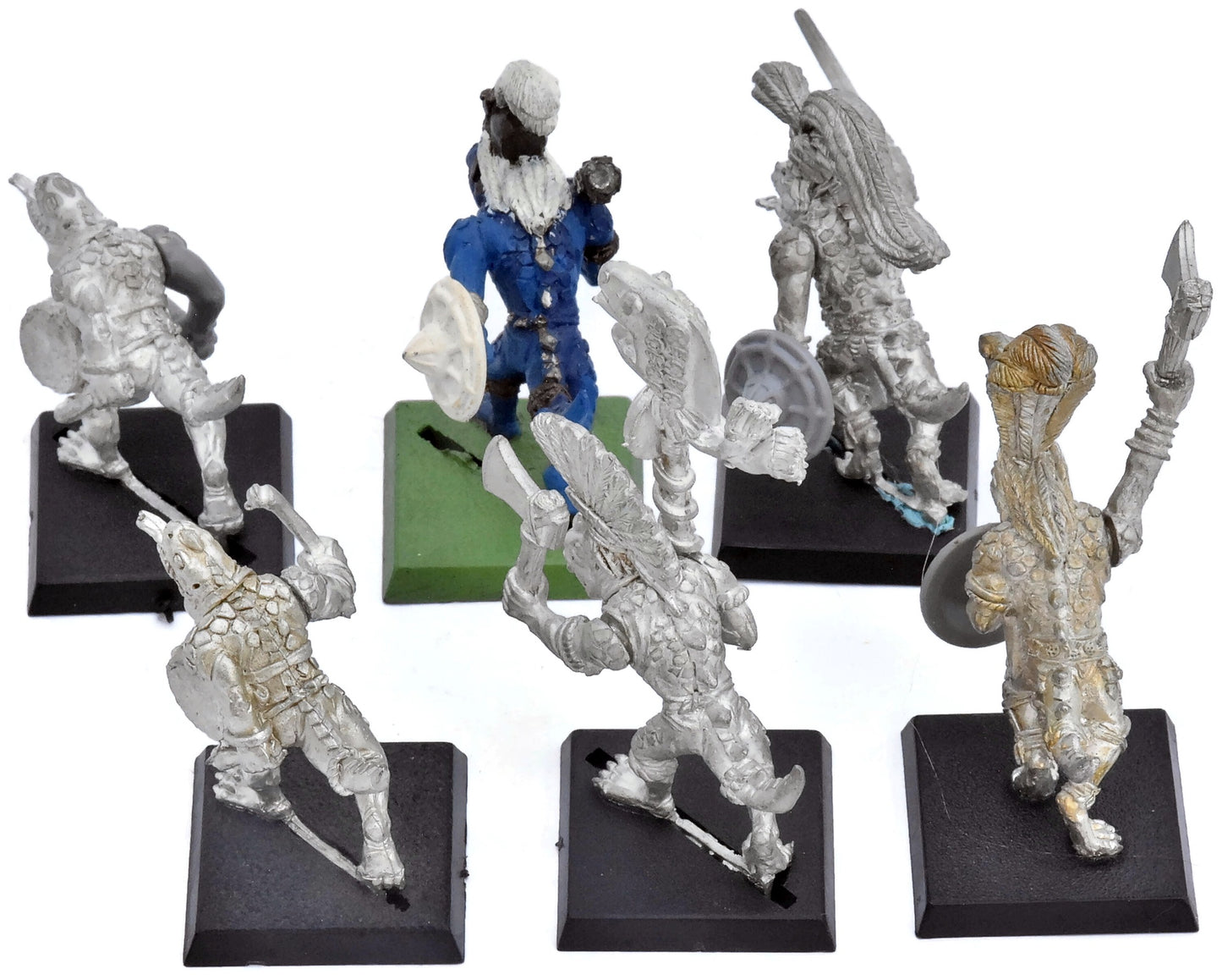 LIZARDMEN 6 Saurus Warriors #1 METAL 5066 Command musician