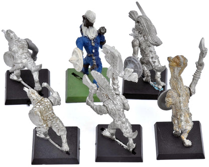LIZARDMEN 6 Saurus Warriors #1 METAL 5066 Command musician