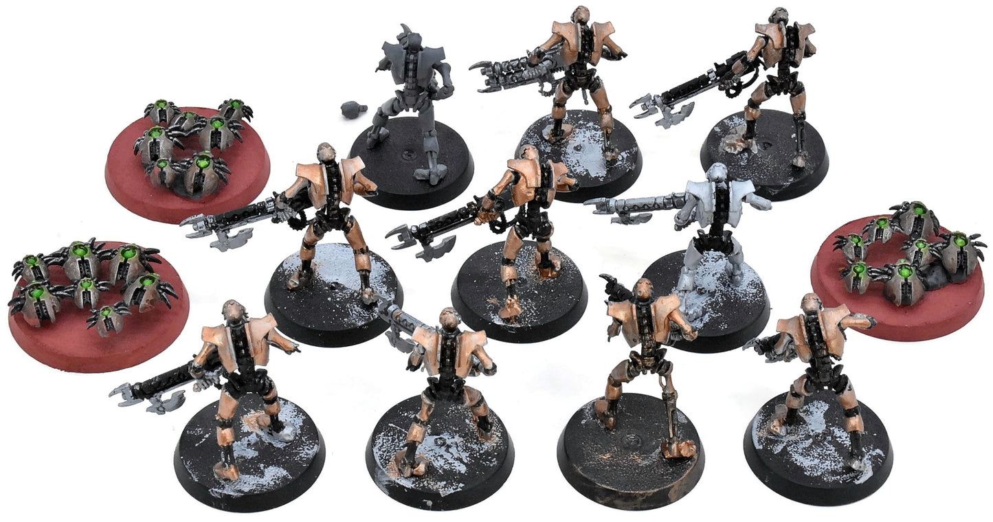 NECRONS 10 Necron Warriors +3 Scarabs #1 Warhammer 40K 0216