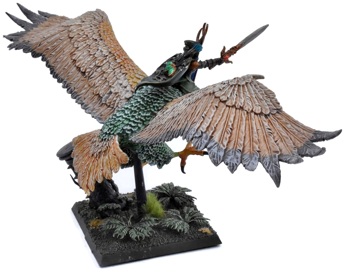 WOOD ELF REALMS Noble On Great Eagle Wood Elf Realms #1 CONVERTED WELL PAINTED