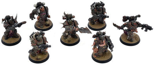 DEATH GUARD 7 Plague Marines #2 WELL PAINTED Warhammer 40K 0988