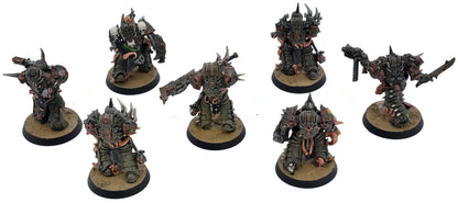 DEATH GUARD 7 Plague Marines #2 WELL PAINTED Warhammer 40K 0988