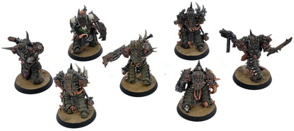 DEATH GUARD 7 Plague Marines #2 WELL PAINTED Warhammer 40K 0988
