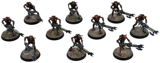 NECRONS 10 Necron Warriors #1 WELL PAINTED Warhammer 40K 1015