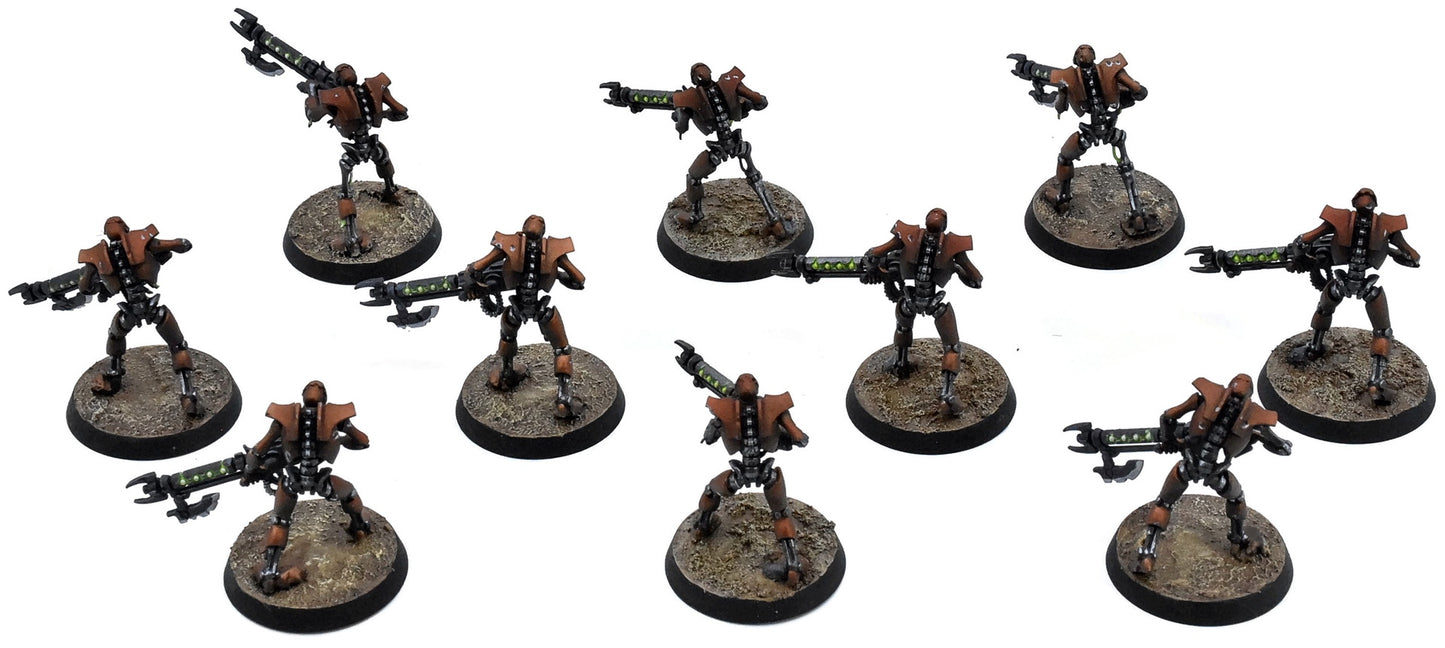 NECRONS 10 Necron Warriors #1 WELL PAINTED Warhammer 40K 1015