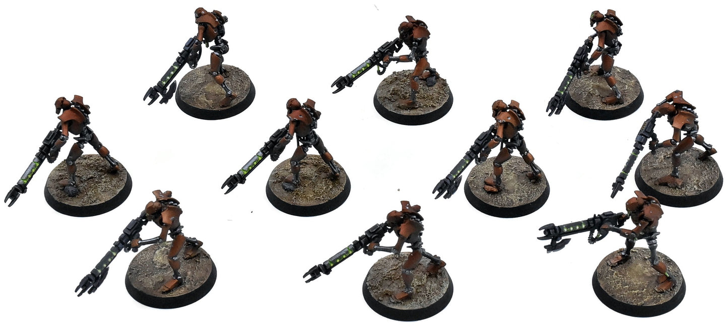 NECRONS 10 Necron Warriors #1 WELL PAINTED Warhammer 40K 1015
