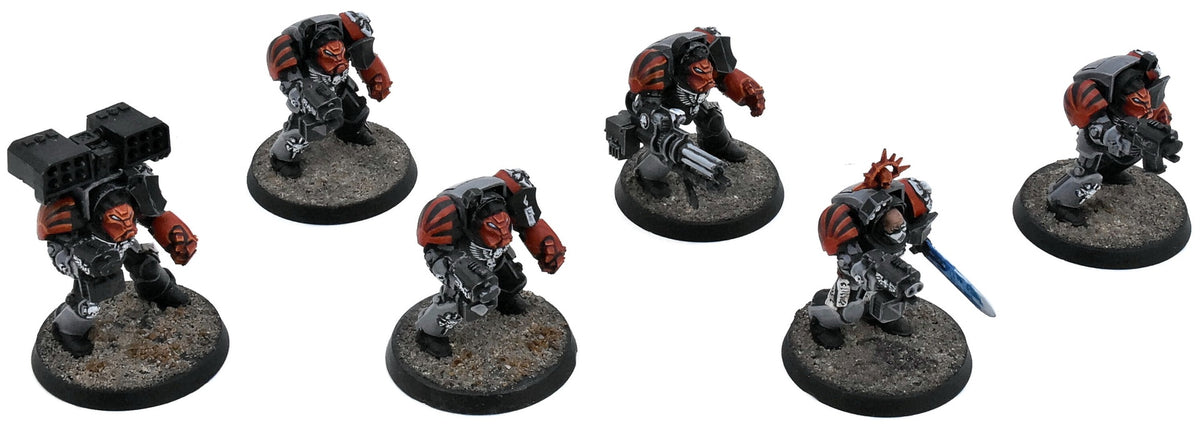 SPACE MARINES 6 Terminator Assault Squad #2 WELL PAINTED Warhammer 40K 1039