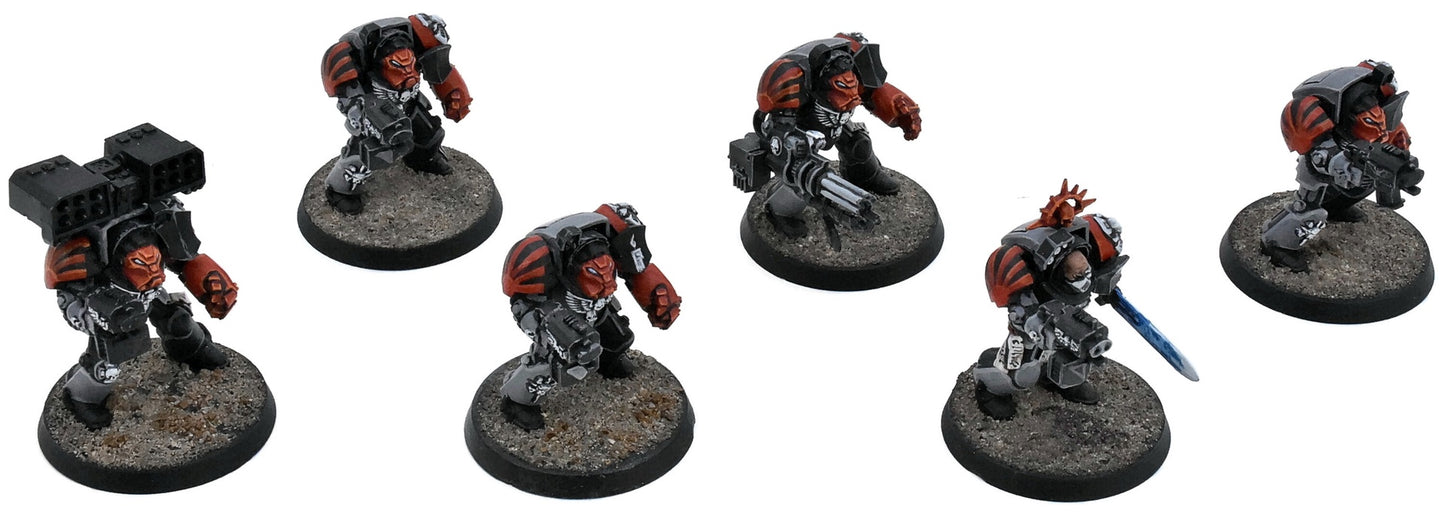 SPACE MARINES 6 Terminator Assault Squad #2 WELL PAINTED Warhammer 40K 1039