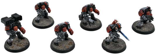 SPACE MARINES 6 Terminator Assault Squad #2 WELL PAINTED Warhammer 40K 1039