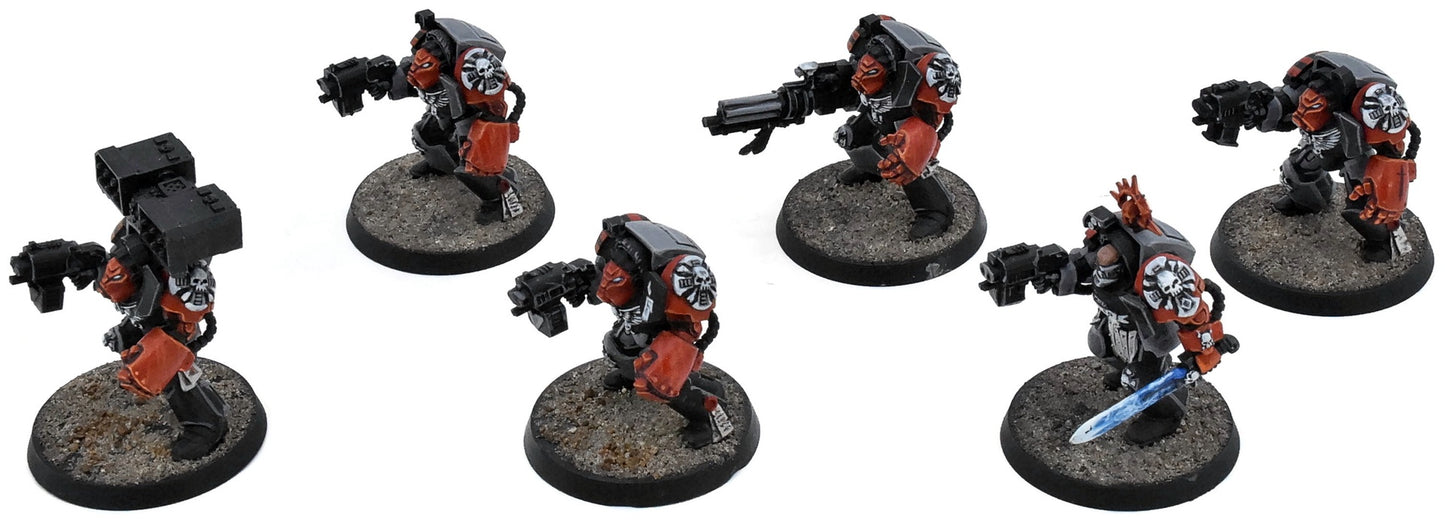 SPACE MARINES 6 Terminator Assault Squad #2 WELL PAINTED Warhammer 40K 1039
