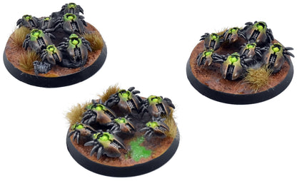 NECRONS 3 Scarab Swarms #1 WELL PAINTED Warhammer 40K 1152