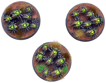 NECRONS 3 Scarab Swarms #1 WELL PAINTED Warhammer 40K 1152