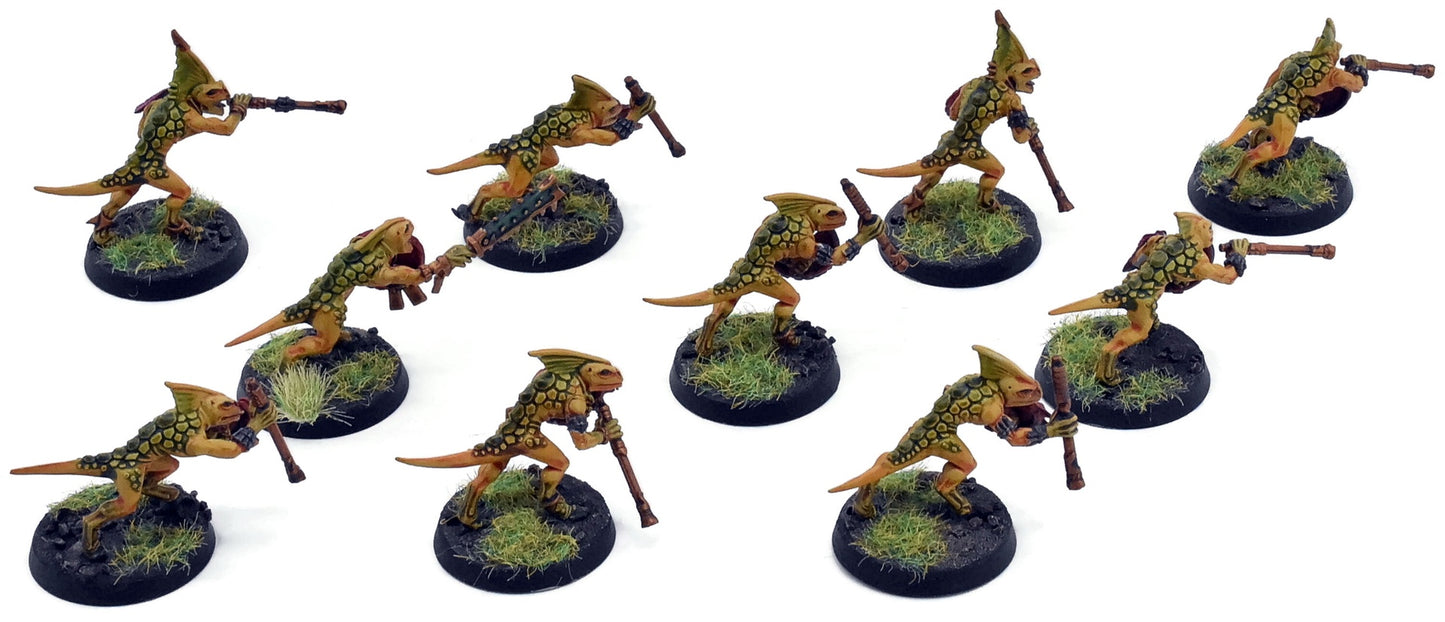 SERAPHON 10 Skinks #1 WELL PAINTED Warhammer Sigmar 1299