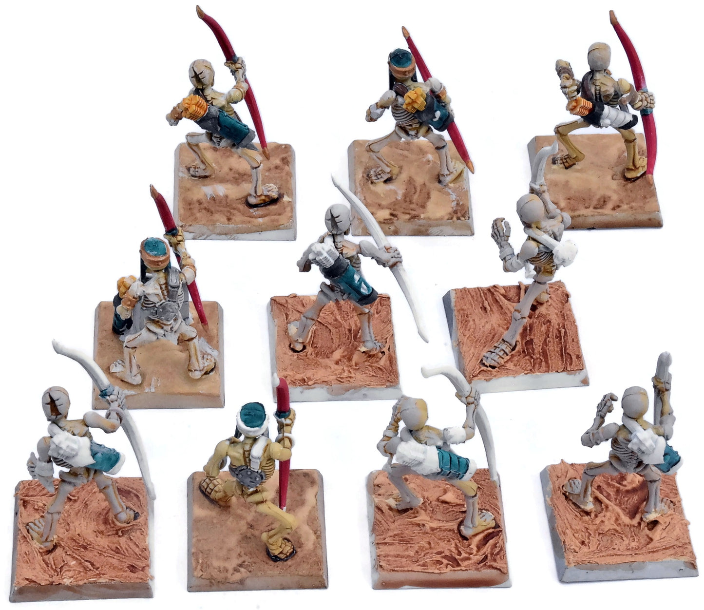 TOMB KINGS OF KHERMI 10 Skeletons Archers #1 Warhammer Old World 5867