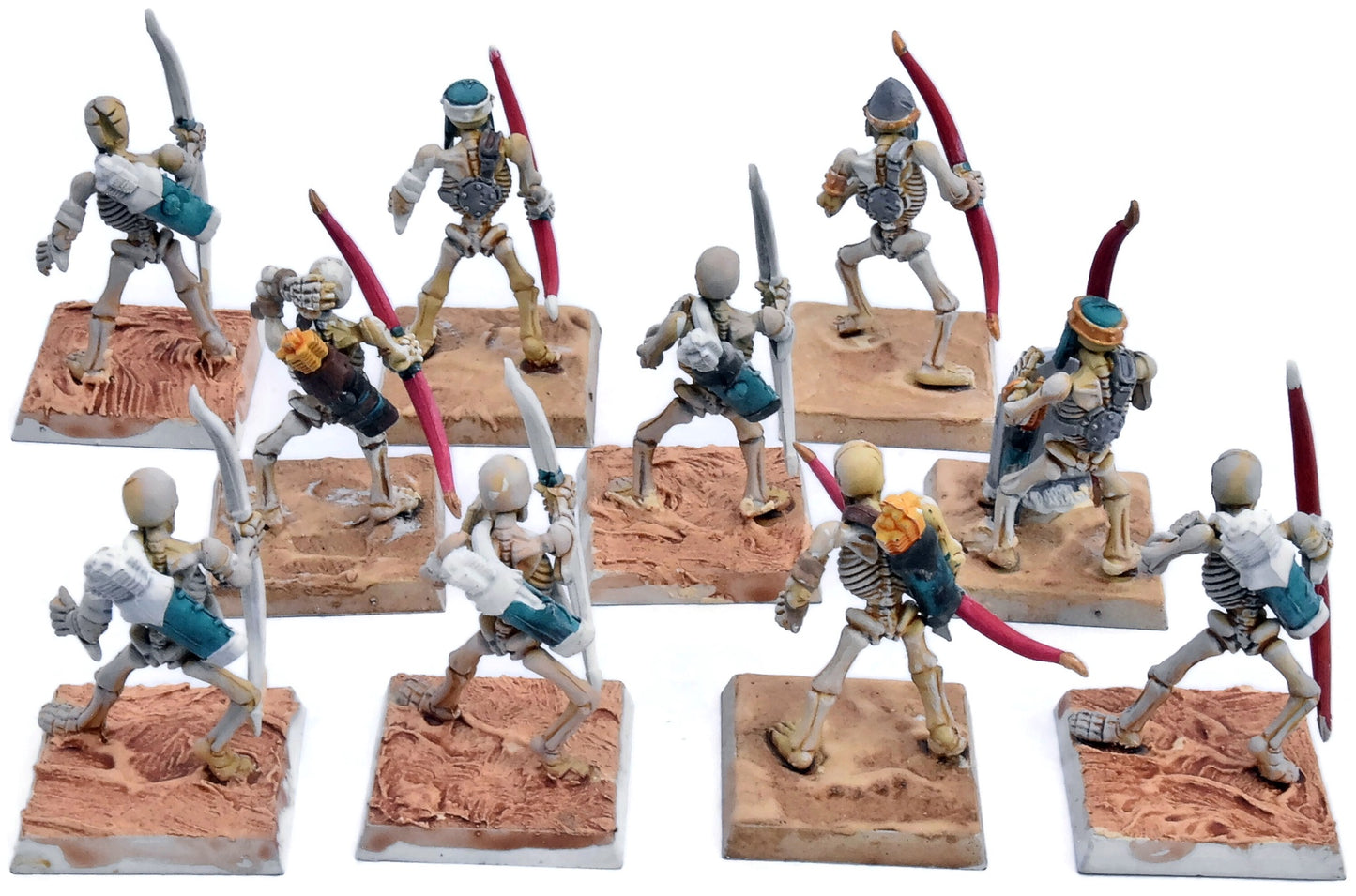 TOMB KINGS OF KHERMI 10 Skeleton Archers #2 Warhammer Old World 5881