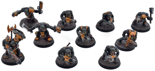 ORKS 10 Ork Boyz #1 WELL PAINTED Warhammer 40K 1466