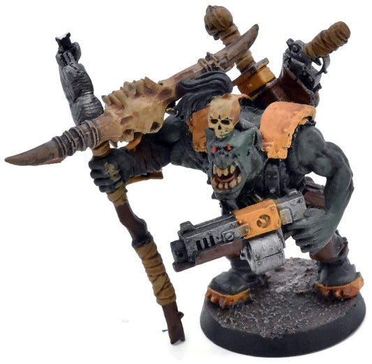 ORKS Nob With Waaagh Banner #1 METAL Warhammer 40K 1534
