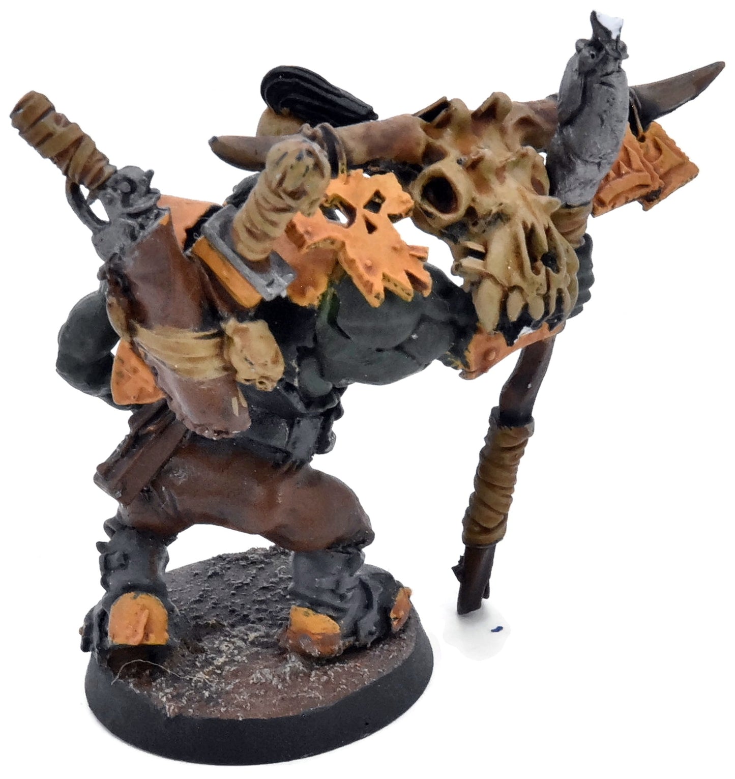 ORKS Nob With Waaagh Banner #1 METAL Warhammer 40K 1534
