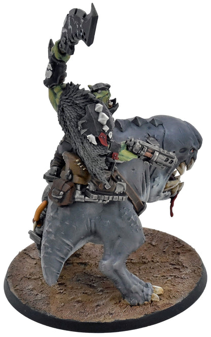 ORKS Beastboss On Squigosaur #2 WELL PAINTED Warhammer 40K 1725