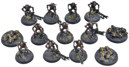 NECRONS 10 Necron Warriors With Scarab Swarms #1 WELL PAINTED 40K 5551