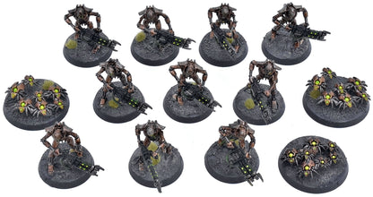 NECRONS 10 Necron Warriors With Scarab Swarms #2 WELL PAINTED 40K 5568