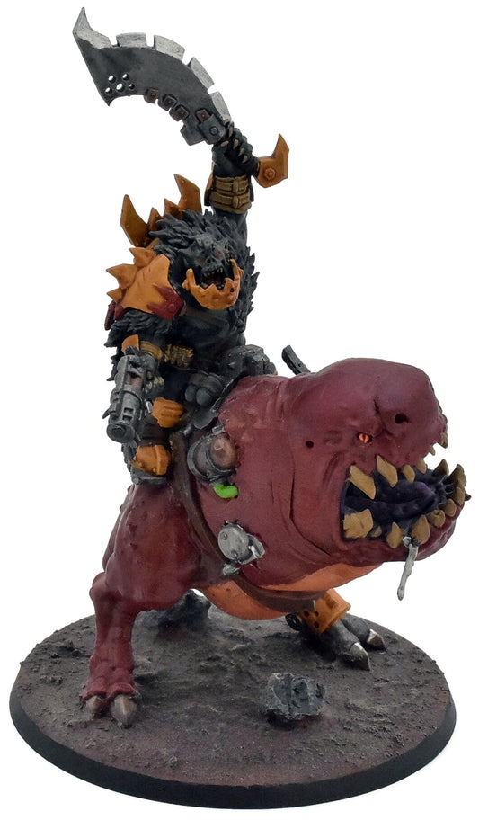 ORKS Beastboss On Squigosaur #1 WELL PAINTED Warhammer 40K 1862