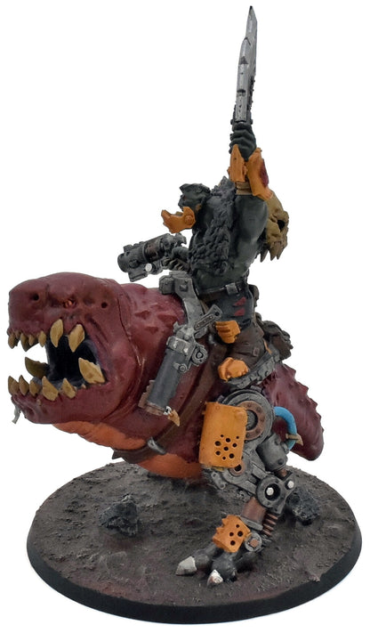 ORKS Beastboss On Squigosaur #1 WELL PAINTED Warhammer 40K 1862