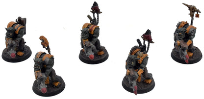 ORKS 5 Nobz #1 WELL PAINTED Warhammer 40K 1886