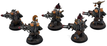 ORKS 5 Nobz #1 WELL PAINTED Warhammer 40K 1886