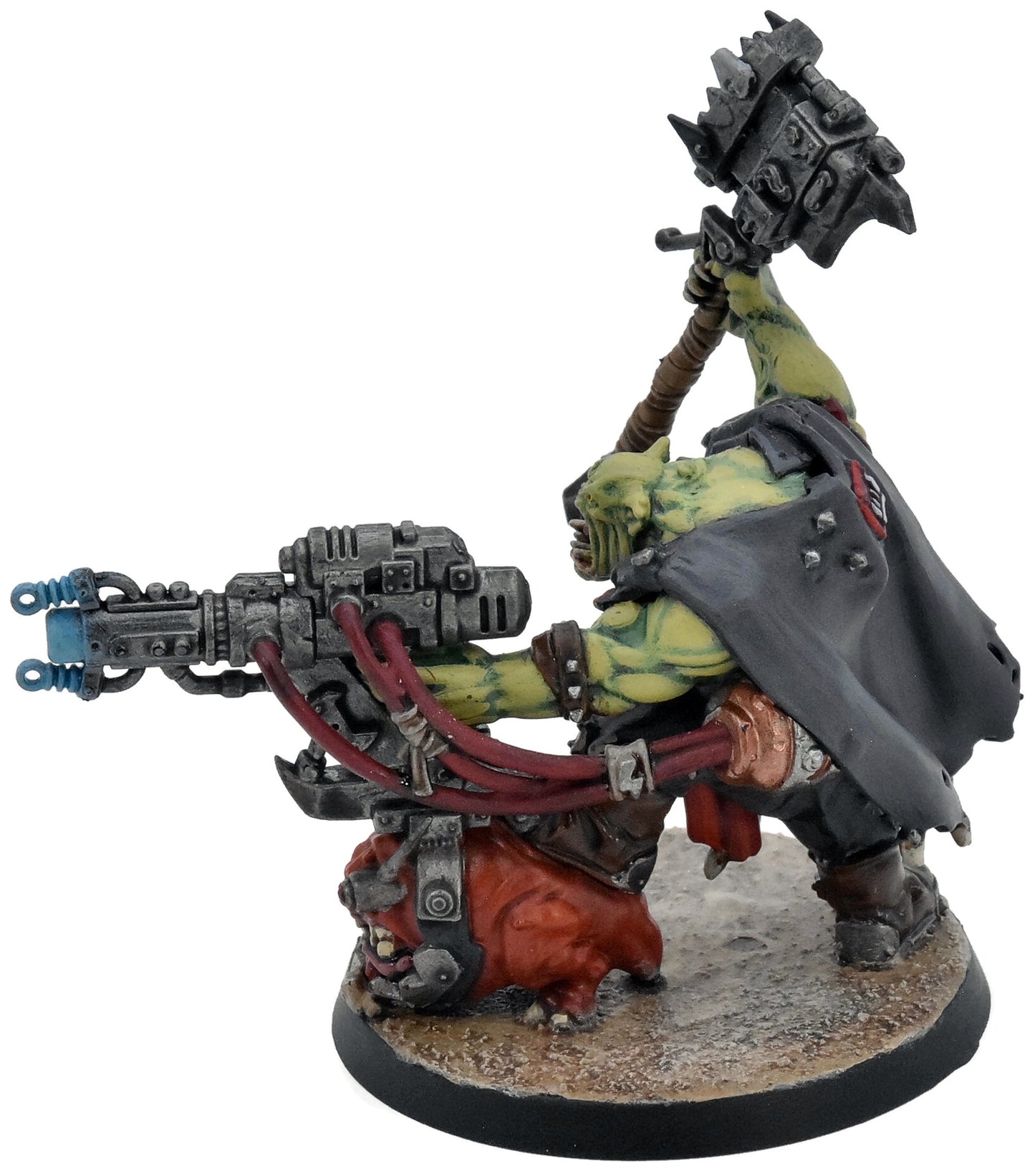 ORKS Warboss With Attack Squig #2 WELL PAINTED Ufthak Blackhawk 40K 1947
