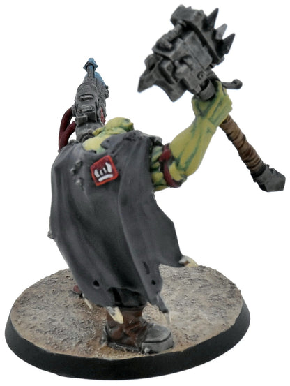 ORKS Warboss With Attack Squig #2 WELL PAINTED Ufthak Blackhawk 40K 1947