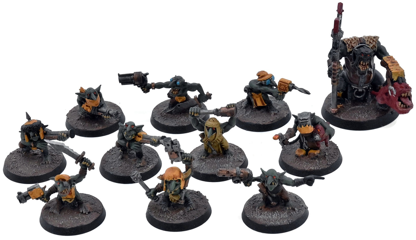 ORKS 11 Gretchin With Runtherd #2 WELL PAINTED Warhammer 40K 2043