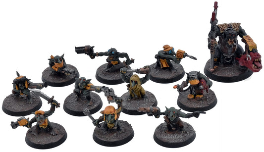ORKS 11 Gretchin With Runtherd #2 WELL PAINTED Warhammer 40K 2043
