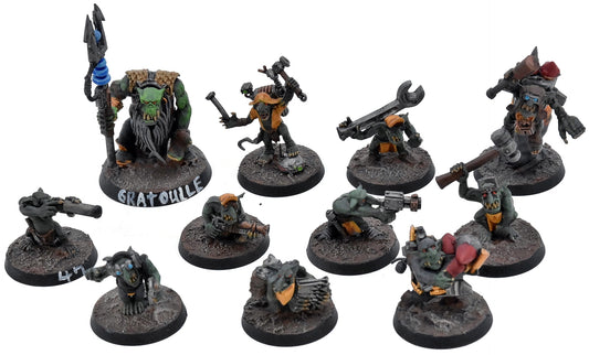ORKS 11 Gretchin With Runtherd #1 WELL PAINTED Warhammer 40K 2166