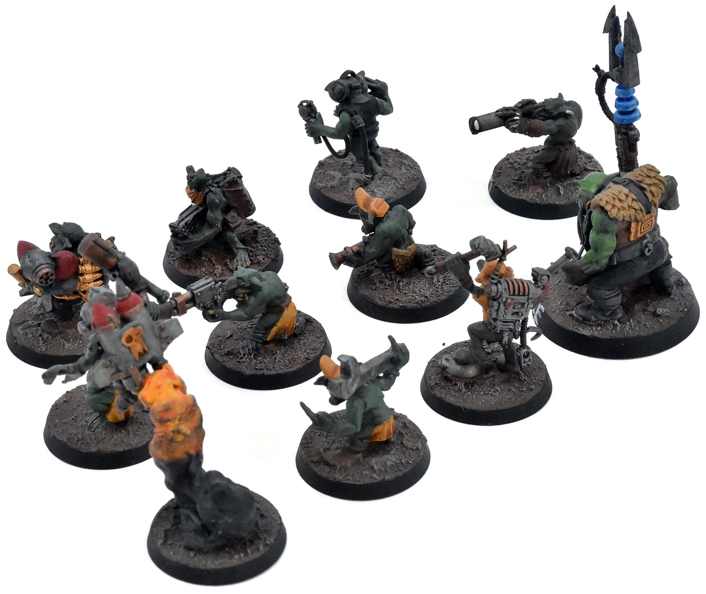 ORKS 11 Gretchin With Runtherd #1 WELL PAINTED Warhammer 40K 2166